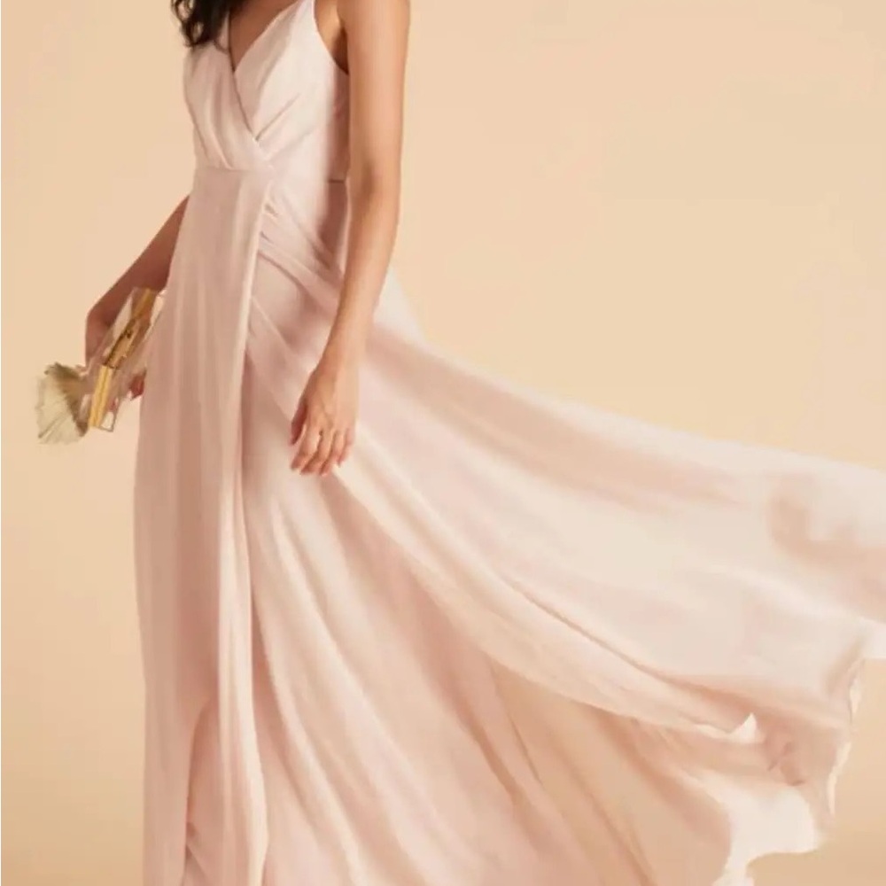 Birdy kaia pale blush chiffon dress